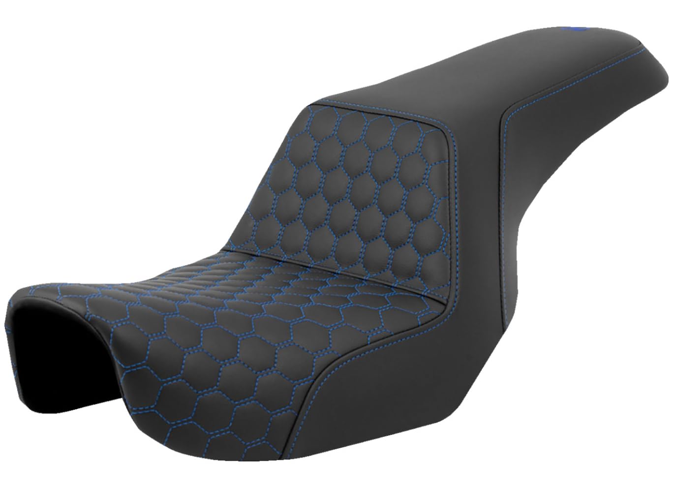 Amazon.com: Saddlemen Step-Up HC Honeycomb Black Seat w/Blue